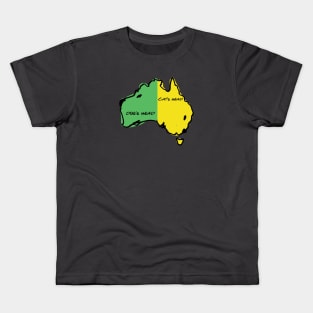 Australia map has dog and cat's head! Kids T-Shirt